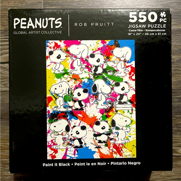 The Jigsaw Puzzle Factory Other - Peanuts Snoopy Jigsaw Puzzle Paint It Black 550 Pieces 🧩